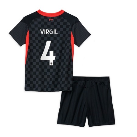 Fotballdrakt Liverpool Virgil van Dijk 4 Barn Tredjetrøye 2020-2021 Kortermet